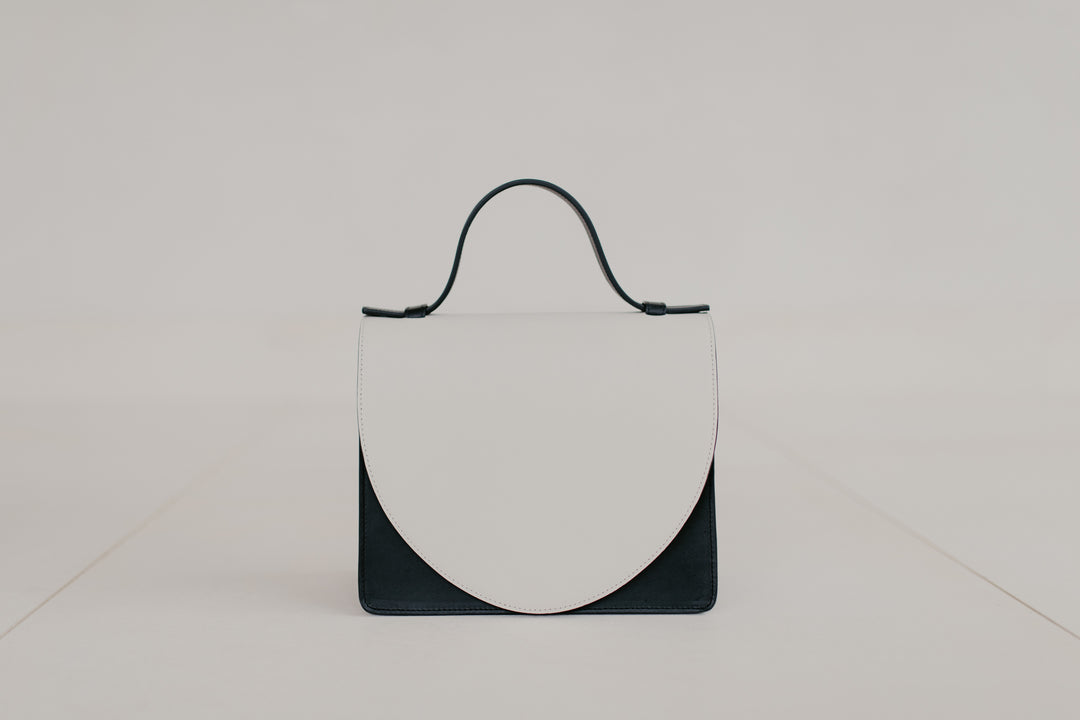 Mini Briefcase | Combi White & Black