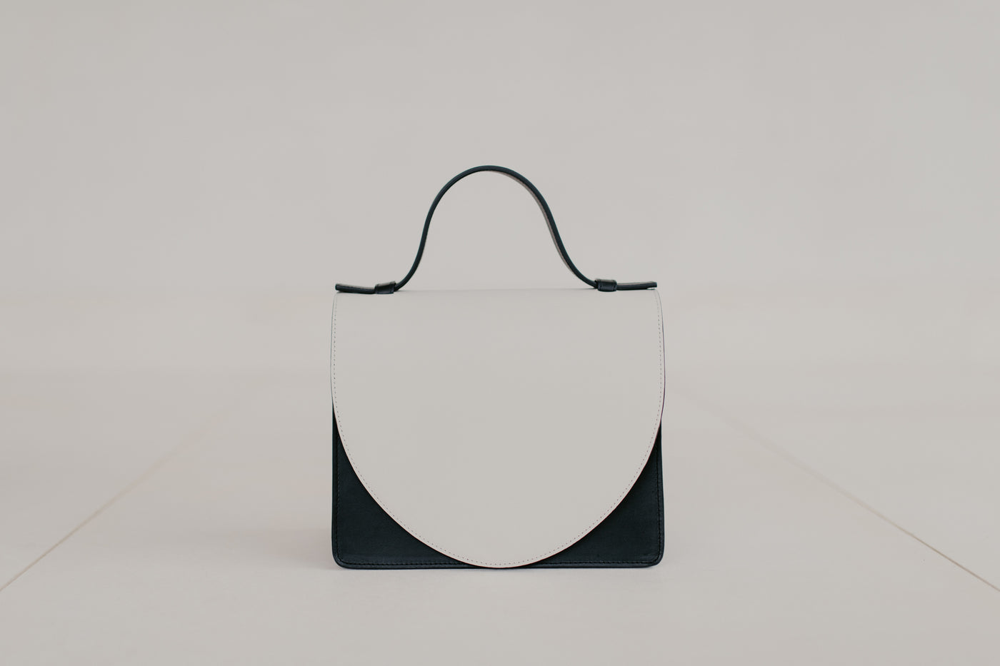 Mini Briefcase | Combi White & Black