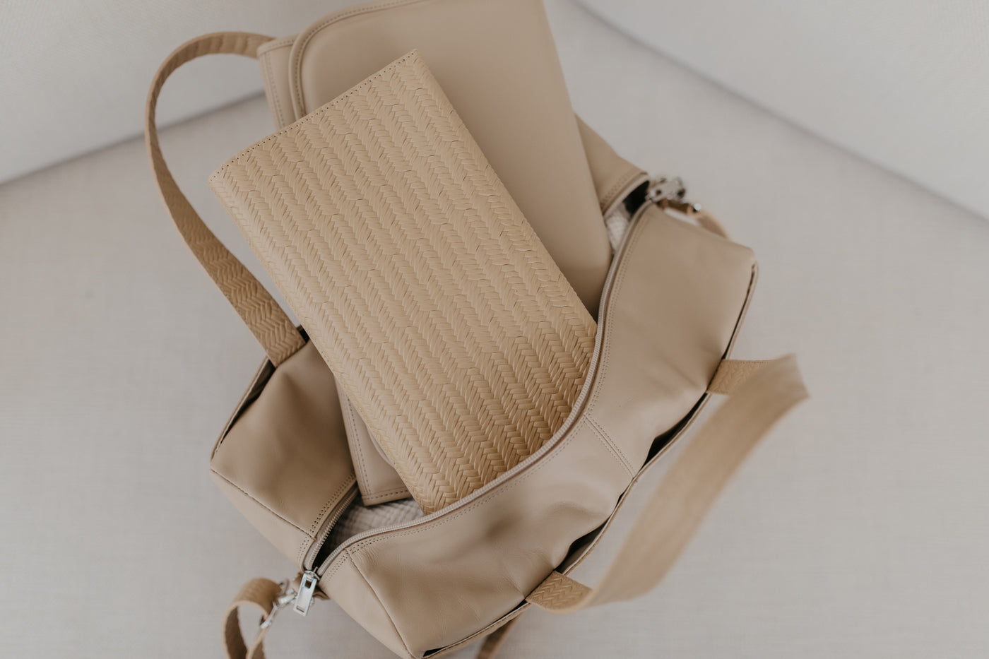 The Mommy Bag | Beige Woven