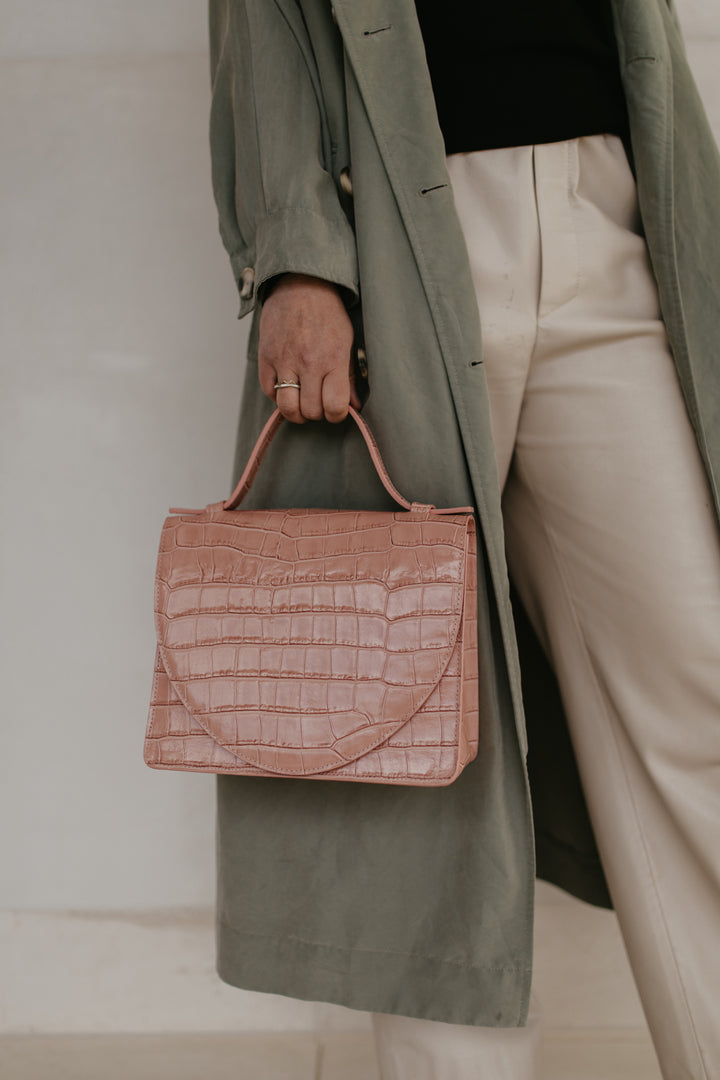 Mini Briefcase | Rose Croco