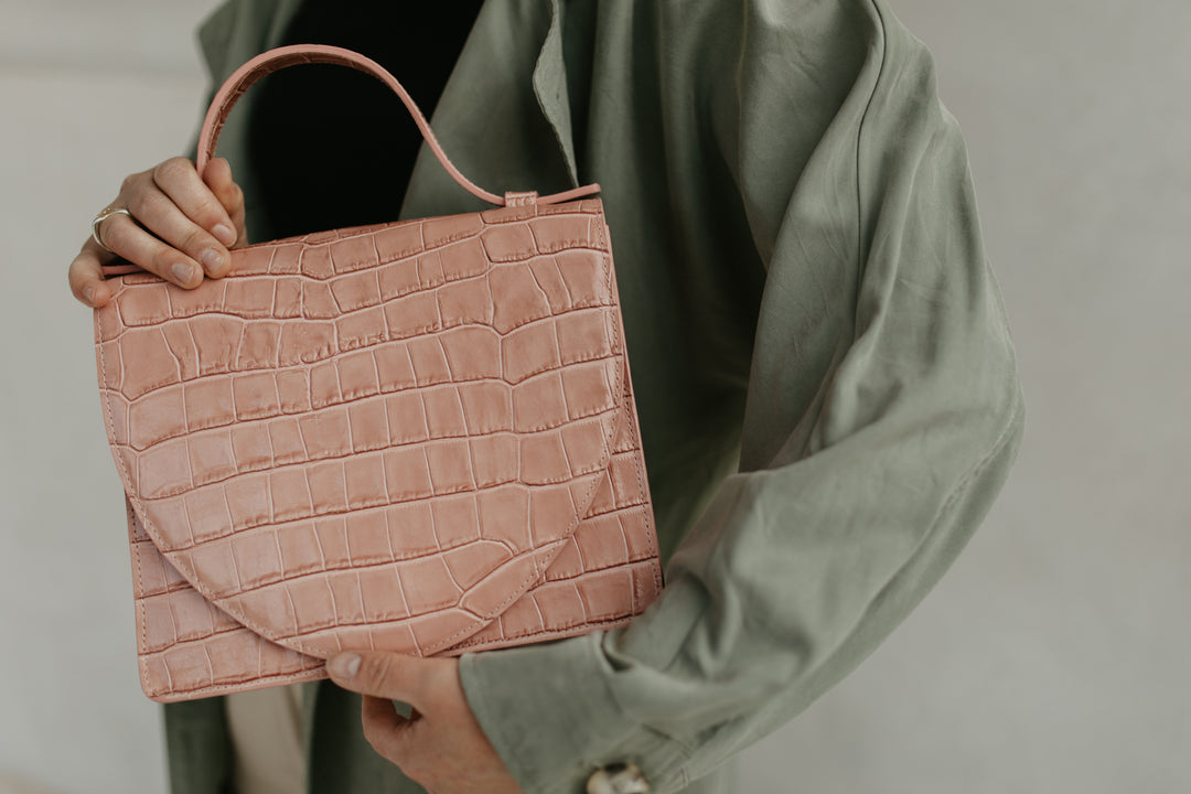 Mini Briefcase | Rose Croco