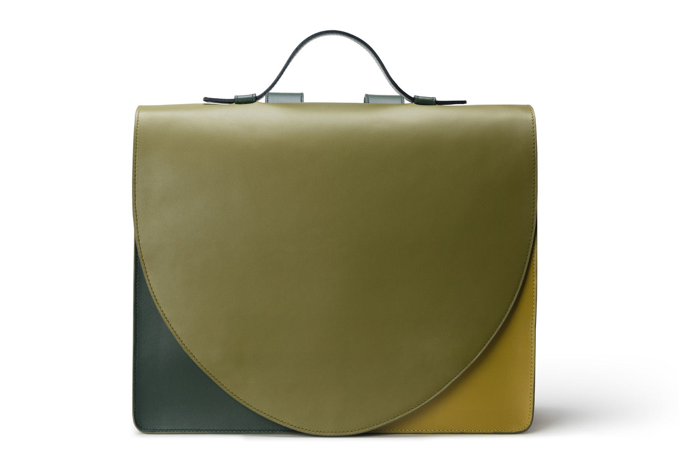 Medium School Bag | Khaki / Forest / Olive