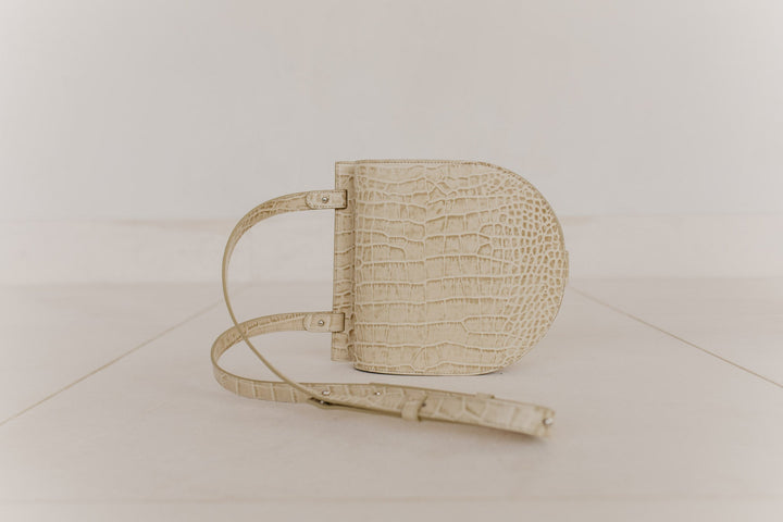 Single Saddle | Beige Croco